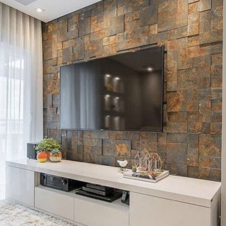 PIEDRA NATURAL ARDOSIA OXIDO 30X30Cm PARA PARED GAMAS DE MARRON