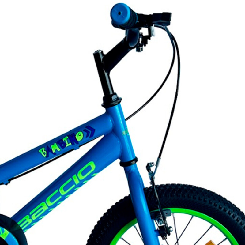 Bicicleta Niño Baccio Bambino Rodado16 AZUL Y VERDE