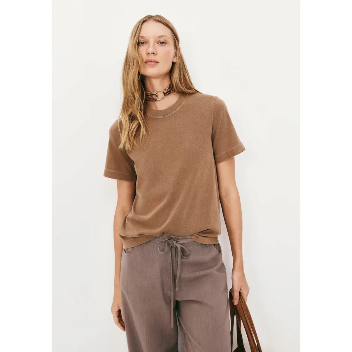 BLUSA MM FEM - MARROM ESCURO 