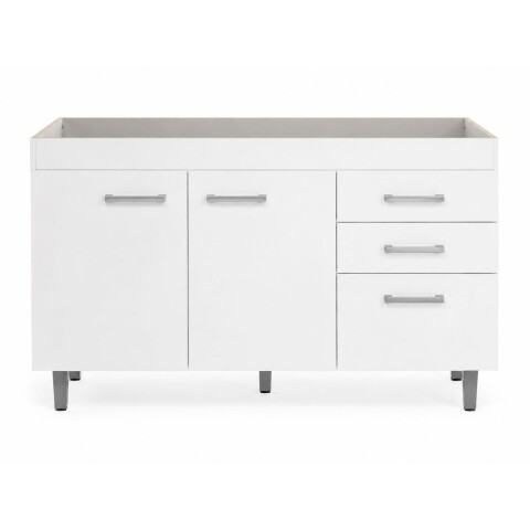 Bajo Mesada 3 Puertas 2 Cajón Blanco Bajo Mesada 3 Puertas 2 Cajón Blanco