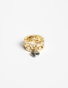 Anillos Medianos y Grandes Metal Anillo Con Charm Biplating - Dorado