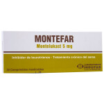 MONTEFAR 5 MG. CJ X 30 COMP. MASTIC. única