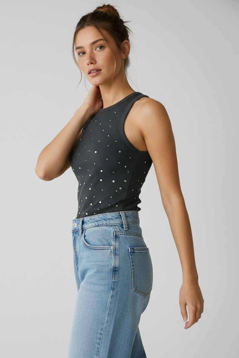 Musculosa Rasel - Gris Topo 