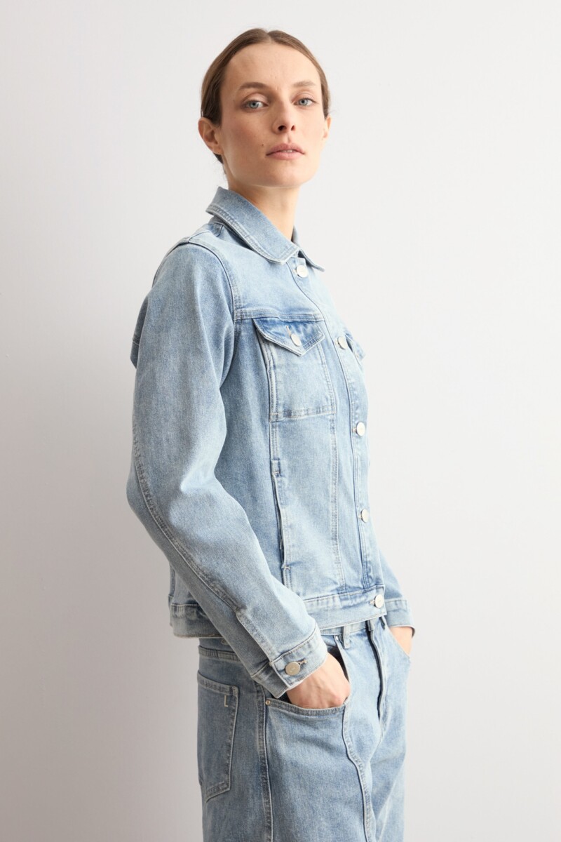 Chaqueta clásica de jean jean medio