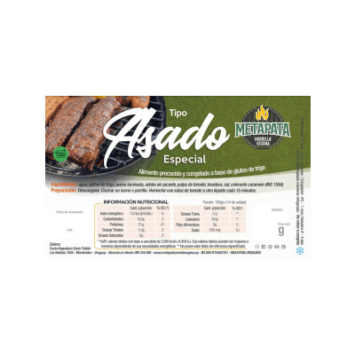 ASADO ESPECIAL DE TIRA 400G METAPATA Asado Especial De Tira 400g