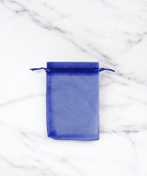 Bolsa organza 9x15 cm. AZUL