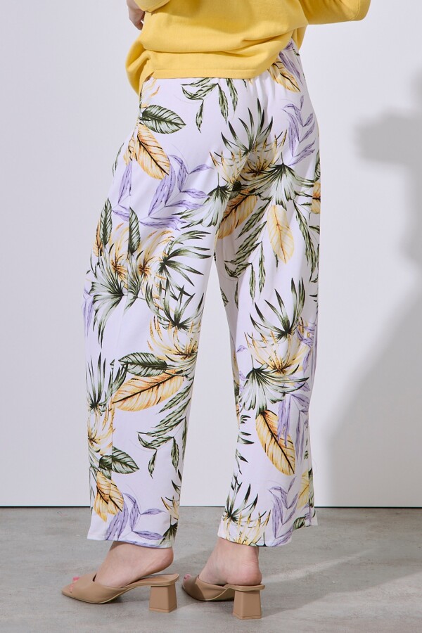 Pantalón Fluido Botanics MULTI/BLANCO