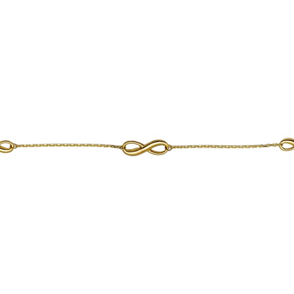 Pulsera Infinito-Oro bajo-Sin Piedra-PU8046 sinpiedra