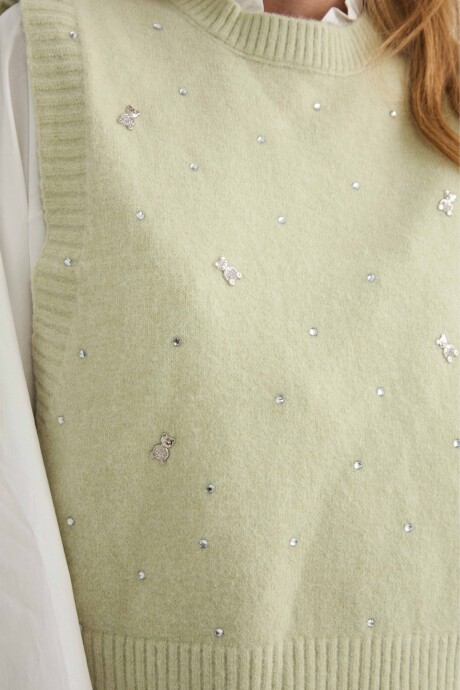 CHALECO SALVIA C/BRILLO VERDE