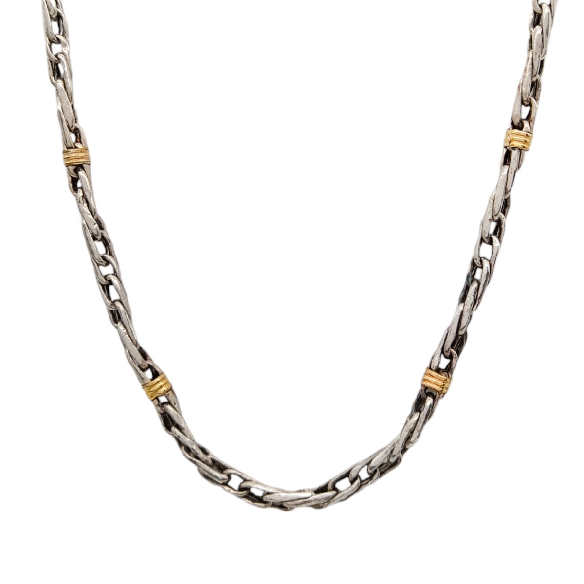 Cadena Singapur rolo-Plata y Oro-Sin piedra-CD5025 - sinpiedra 