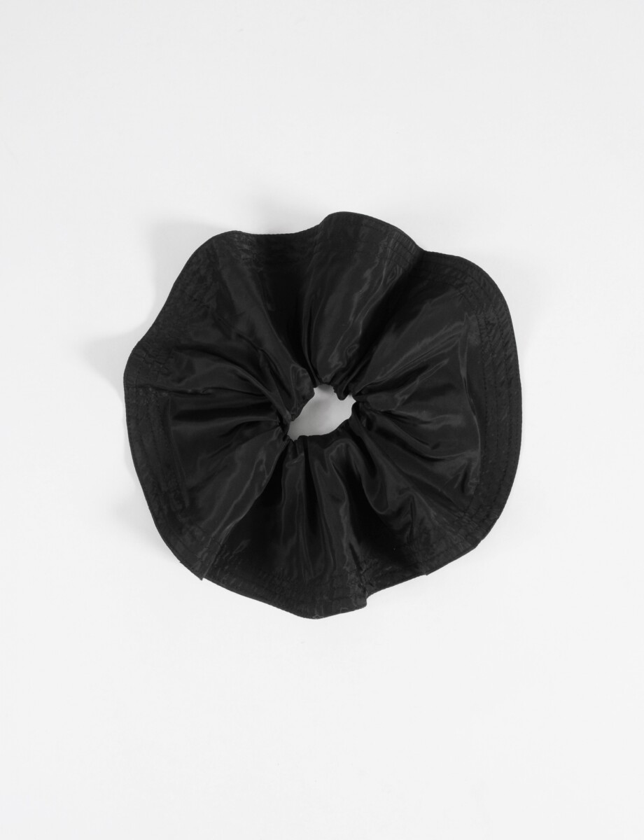 Gomita tela scrunchie oversize - negro 
