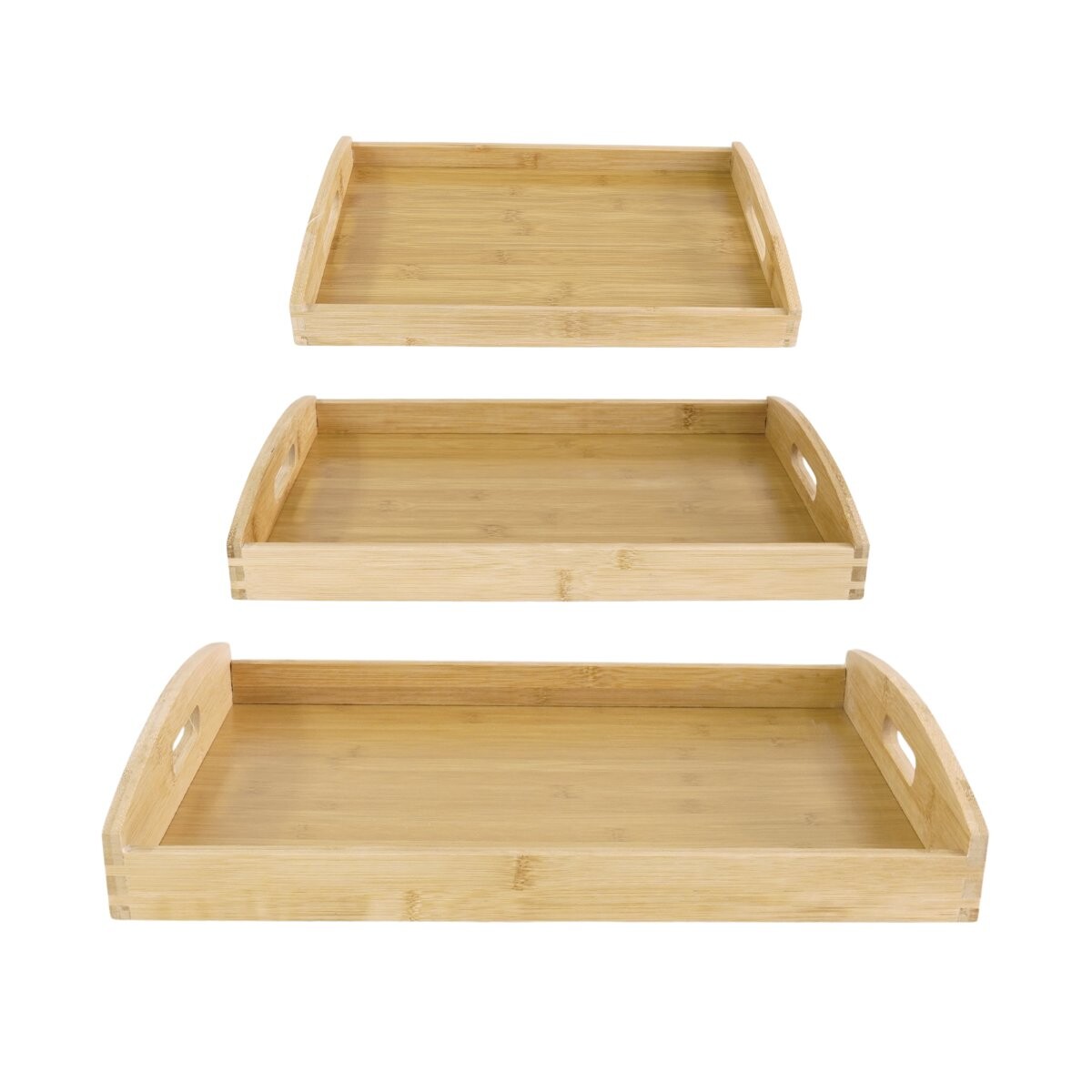 Set de 3 bandejas de bamboo 