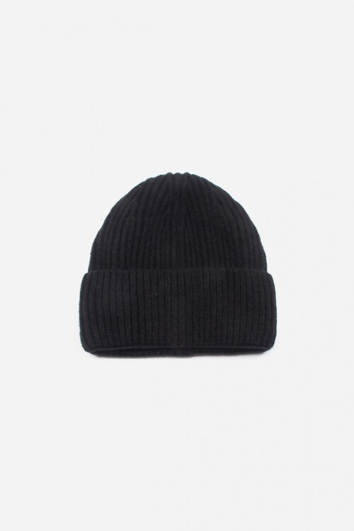 Gorro ribbed negro