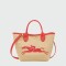 Longchamp -Cartera estilo cesta, Le panier pliage Basket Rojo