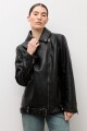 Chaqueta biker eco cuero negro