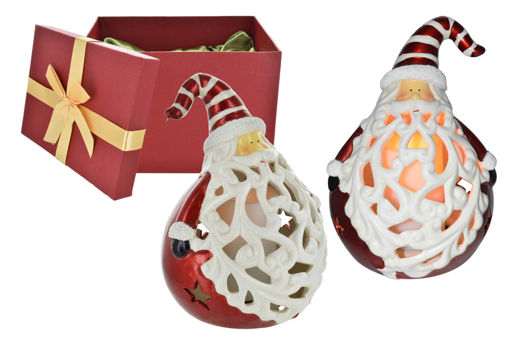 ADORNO NAVIDEÑO PAPA NOEL CON LUZ 