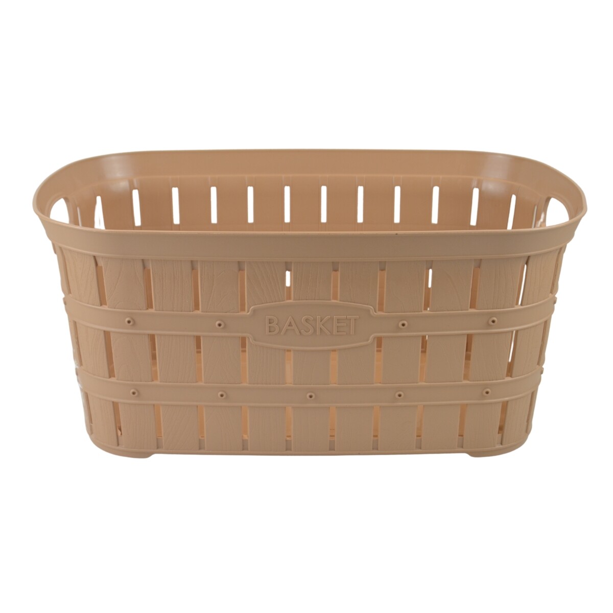 Cesto para ropa símil bambú 40 lts - MARRON CLARO 