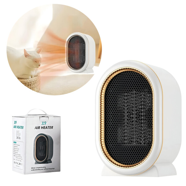Estufa Caloventilador Calefactor Eléctrico Portatil 1200w Color Blanco