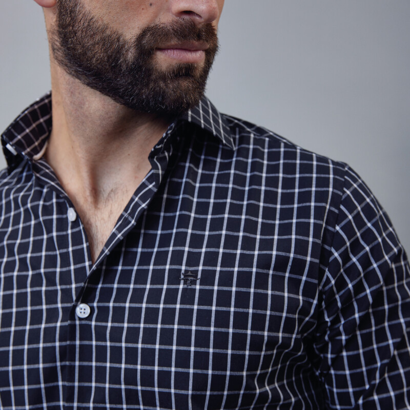 Camisa Luxury negra cuadros