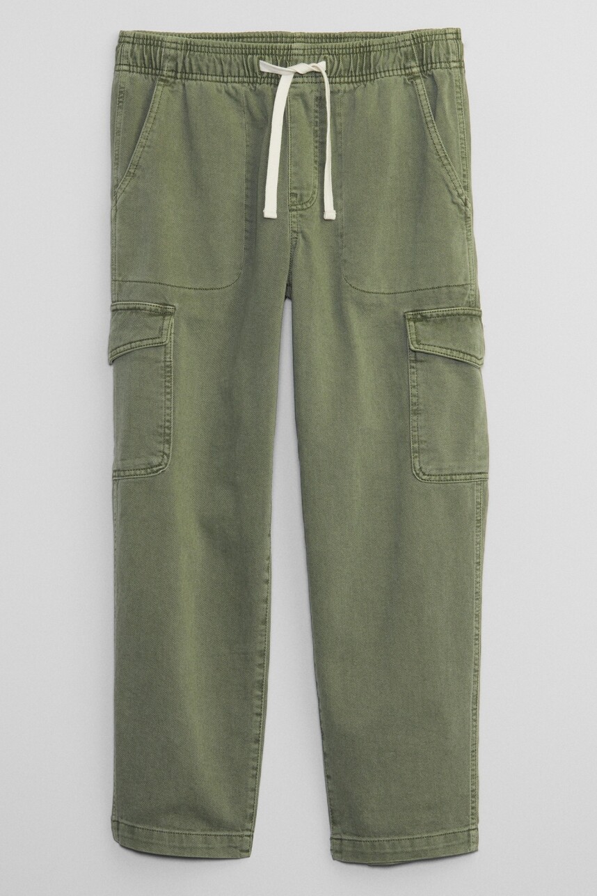 Jean Cargo Con Elástico Mujer Mesculen Green