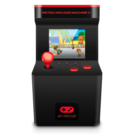 Mini Consola Retro 16 Bits Arcade Portátil 300 Juegos Negro-Rojo