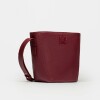 Cartera al Hombro Hana En Cuero Graneado Bordeaux