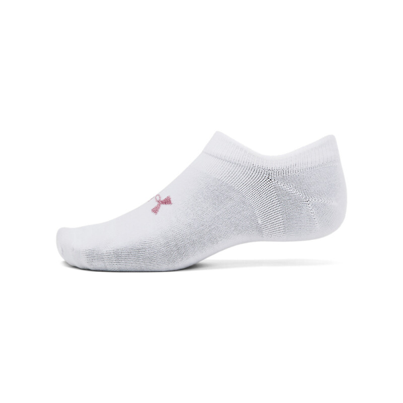 UA Essential No Show 3pk-WHT WHT-100