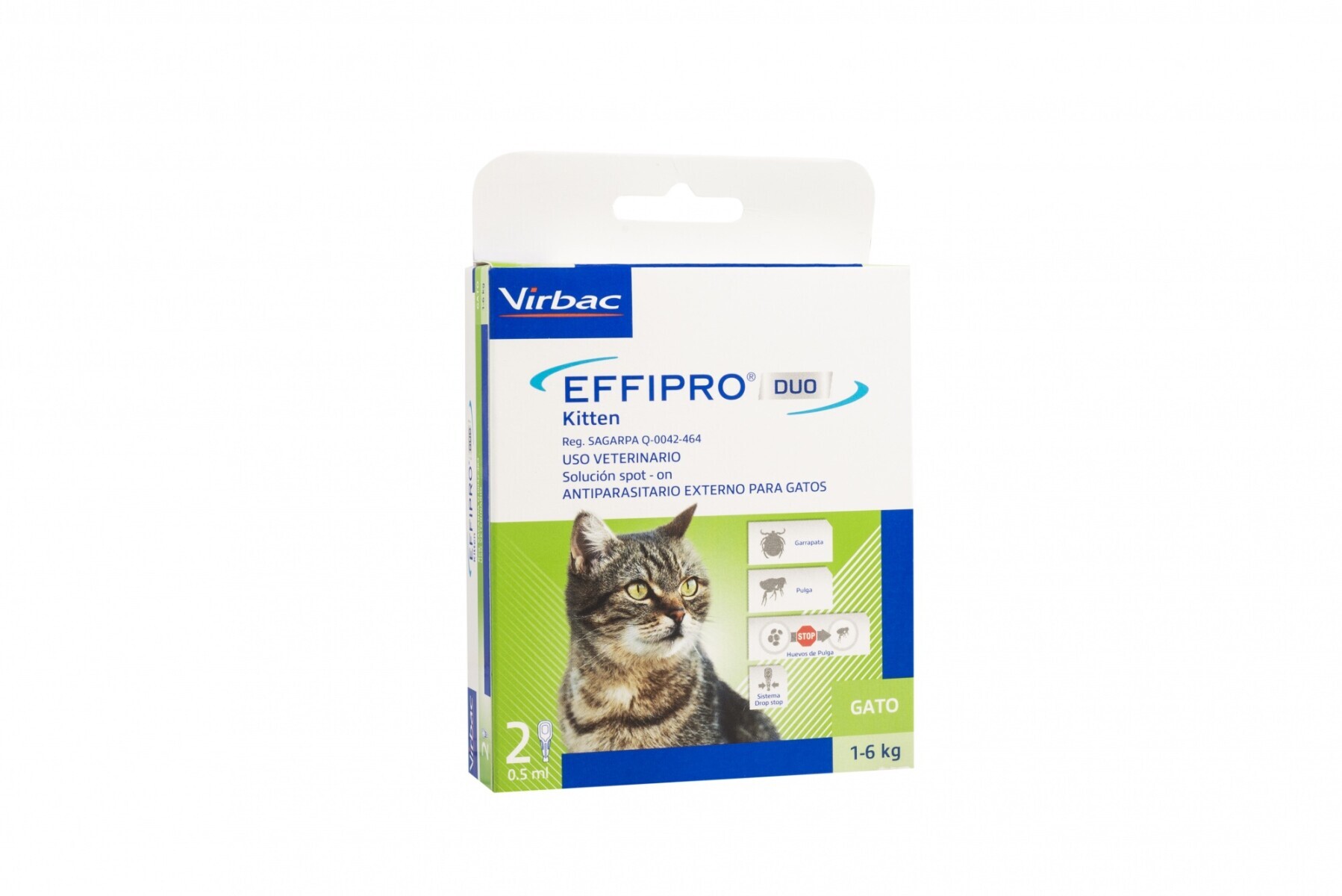 Effipro Duo - Kitten 1 a 6 kgs - caja 2 pipetas 