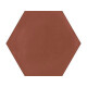Porcelanato Rojo Mate 21X18.2Cm Piso Pared