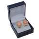 Caravanas en oro 18k amarillo, brillantes y hermoso coral Caravanas en oro 18k amarillo, brillantes y hermoso coral