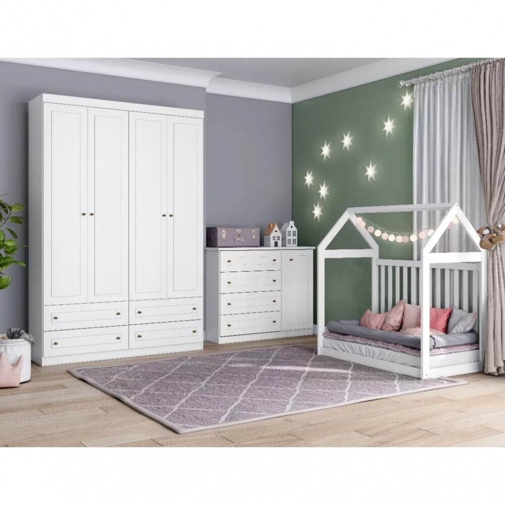 Ropero Americano - 4 puertas 4 cajones - MDF y MDP Ropero Americano - 4 puertas 4 cajones - MDF y MDP