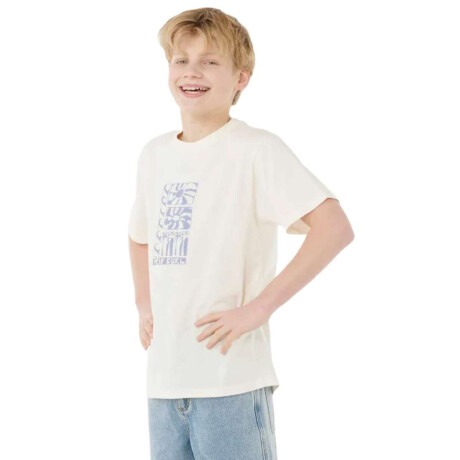 Remera Rip Curl Aots Ty Stacked Niño Beige
