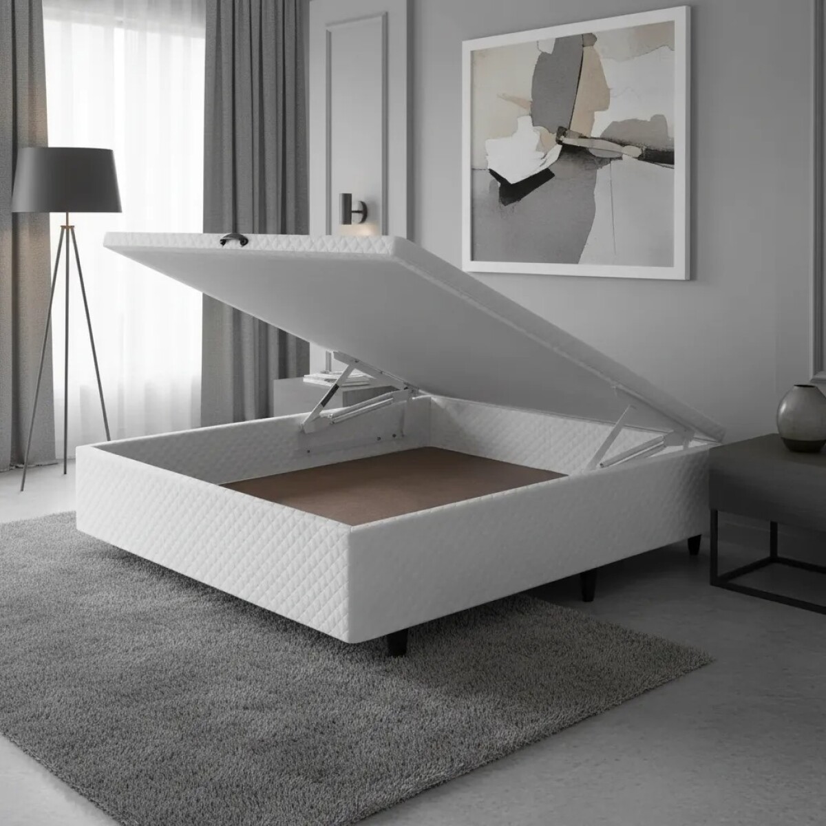 Box base Con Baúl para colchón de 1.40 mts x 1.90mts - SIN COLCHON 