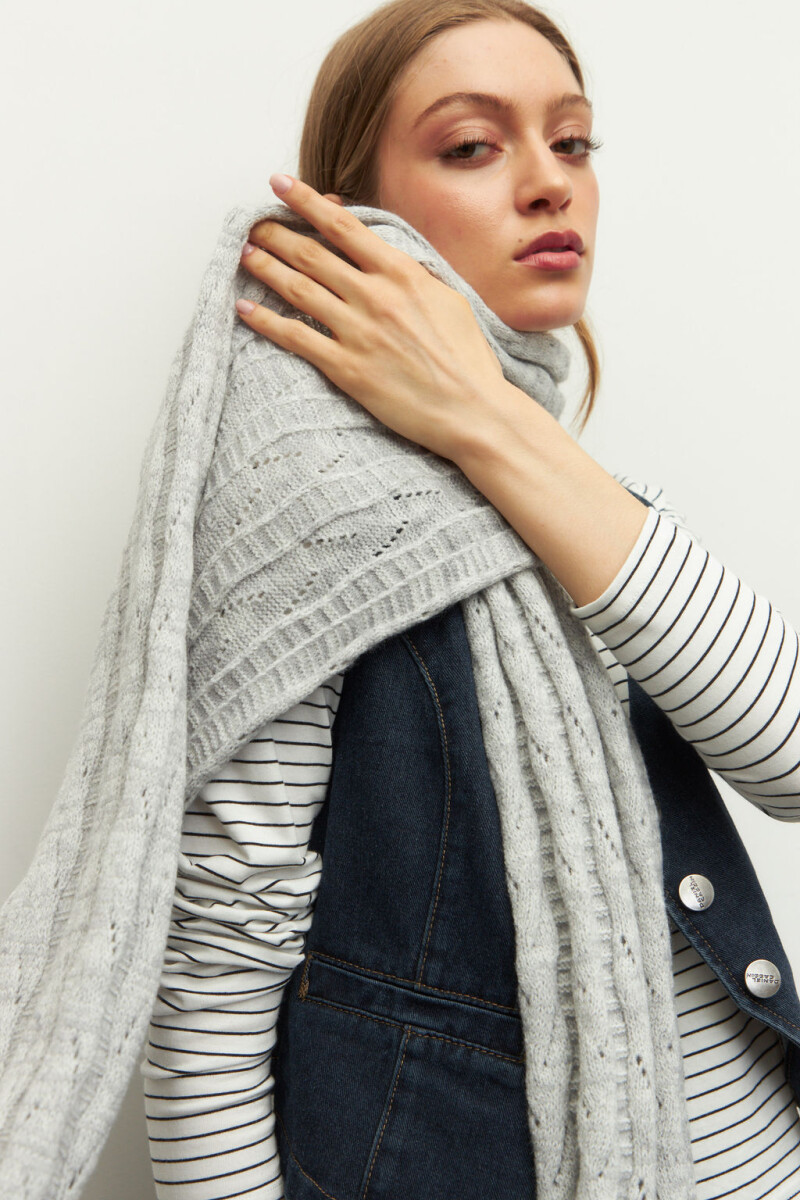 BUFANDA MOSS Gris Melange