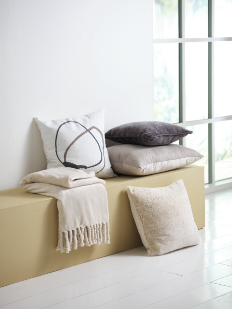 Manta throw BONDEROSE fleece 130x170 beige Manta throw BONDEROSE fleece 130x170 beige
