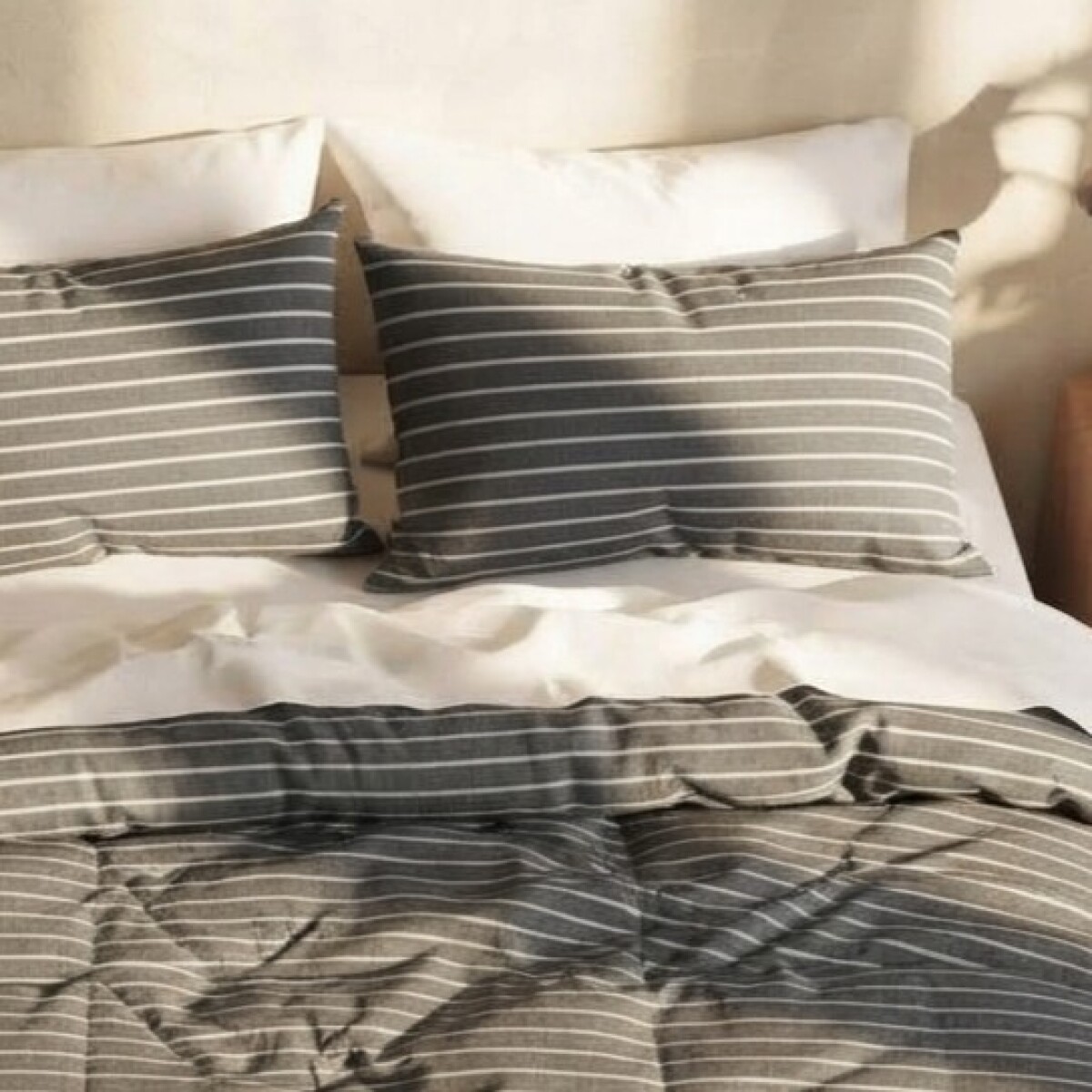 Funda nórdica de acolchado + 2 fundas de almohada de algodón Niza - 2 plazas 