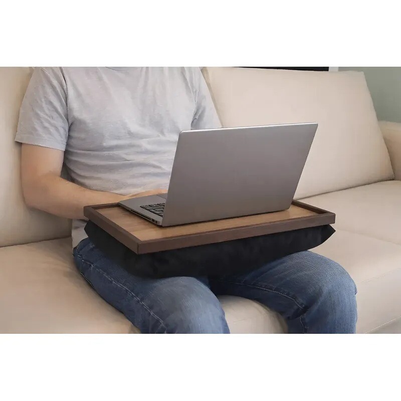 Bandeja Para Sofa Con Base Almohada - Color Chocolate con negro Bandeja Para Sofa Con Base Almohada - Color Chocolate con negro