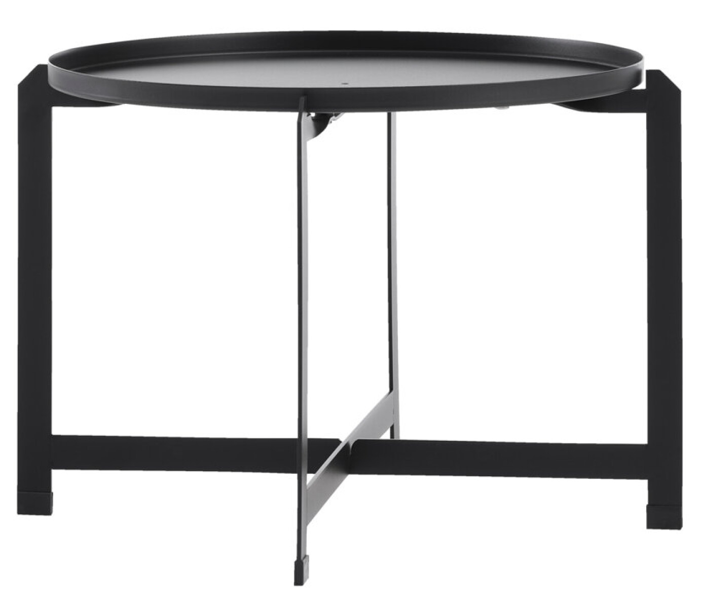 Mesa auxiliar BORRE Ø50xA40 negro 
