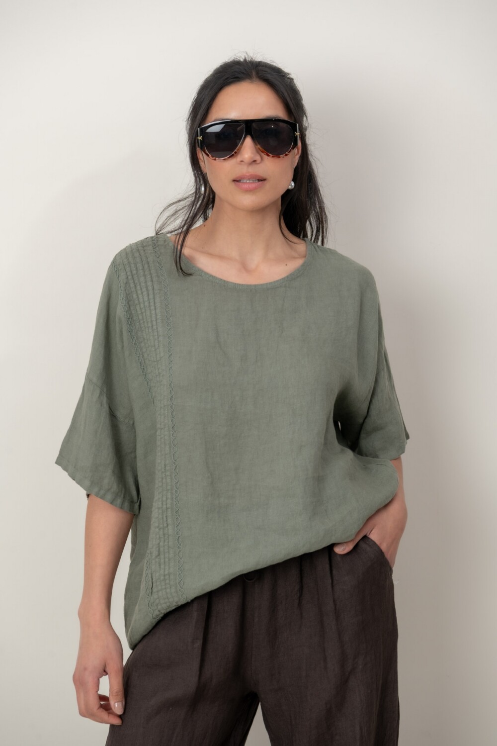 BLUSA PETRA Verde Seco