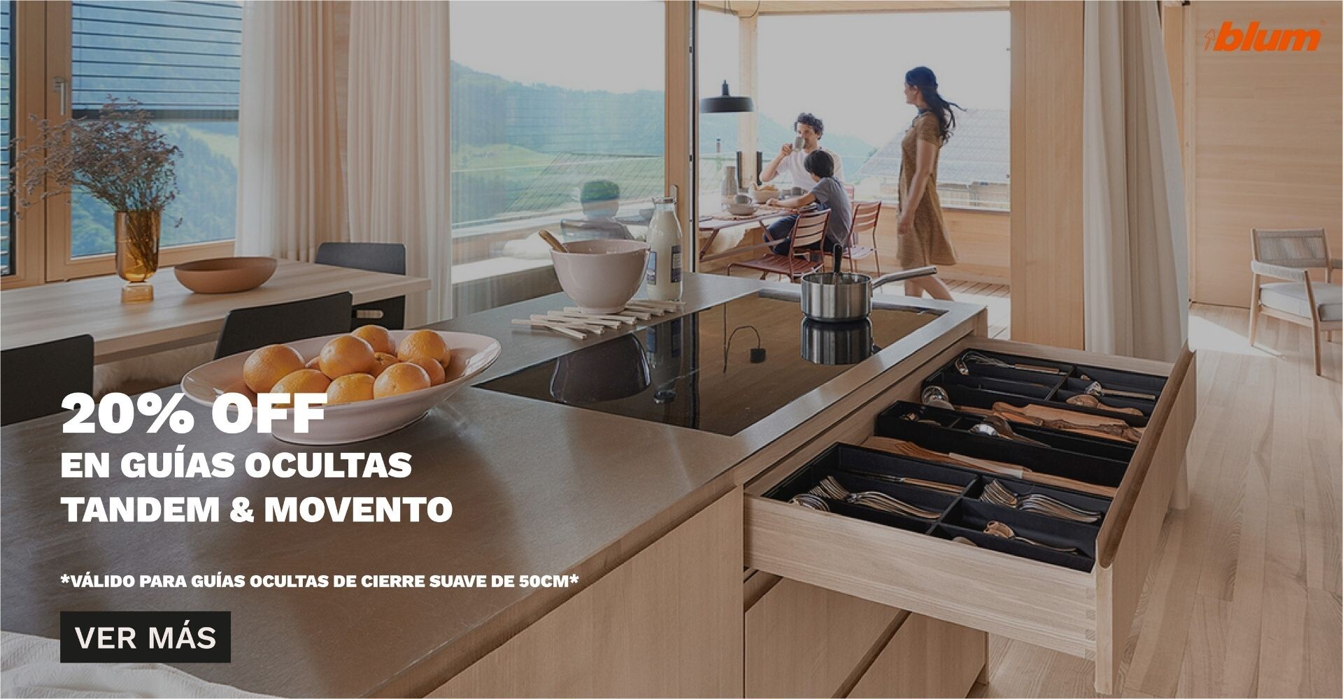 GUÍAS OCULTAS BLUM: Tandem & Movento 50 cm