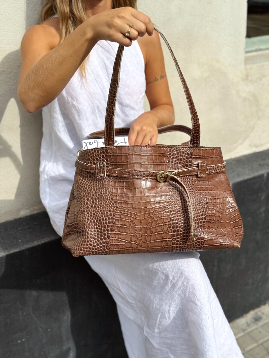 Tote Bag Victoria Croco - Visón 