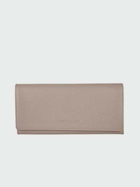 Longchamp - Billetera continental, Le Foulonné Gris