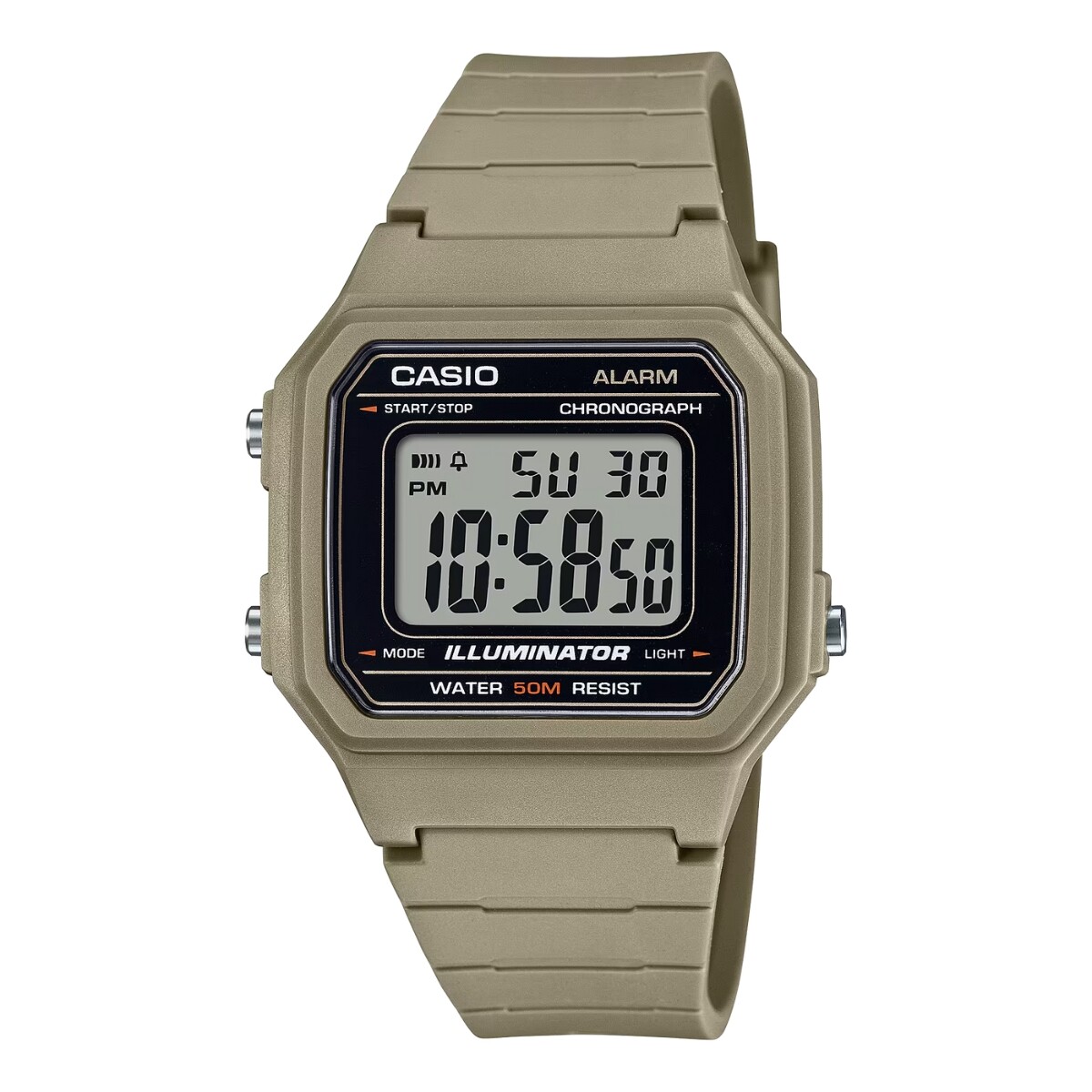 Reloj CASIO W217H-5AVDF en Resina Verde Esfera 42mm 
