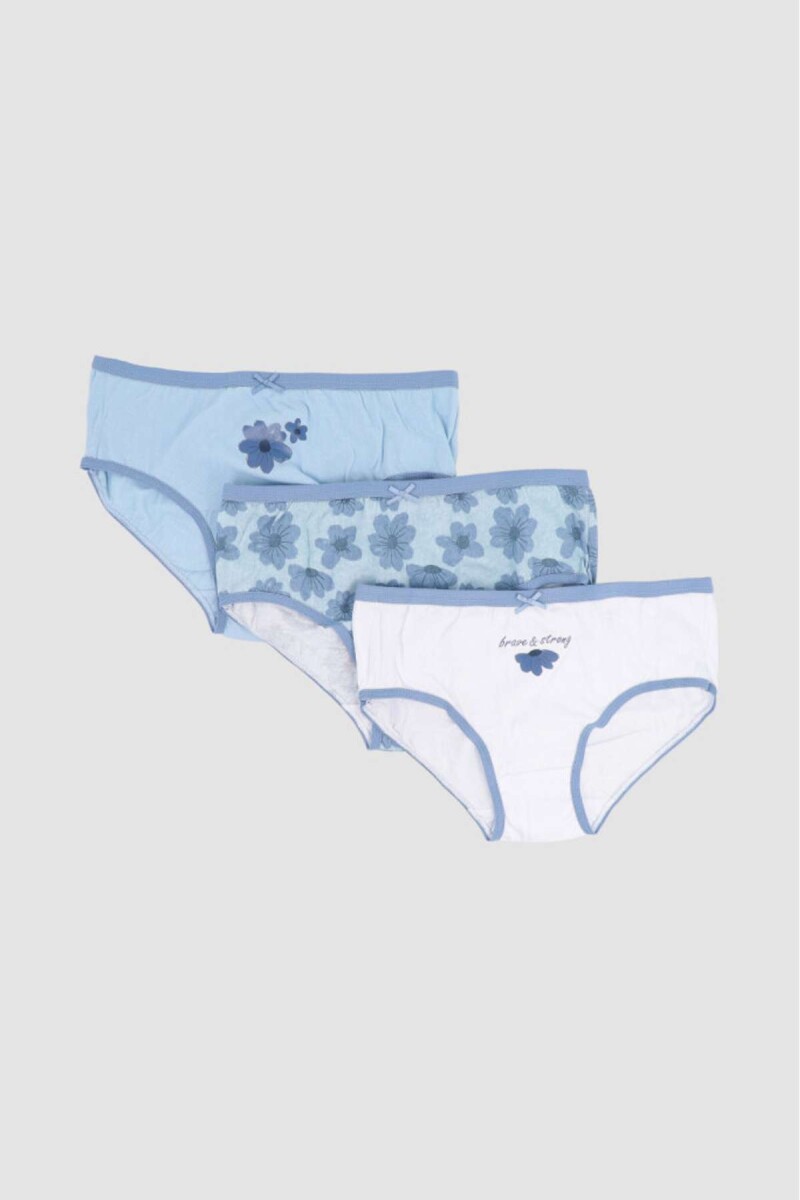 Pack x3 bombachas niña - Blue 20 