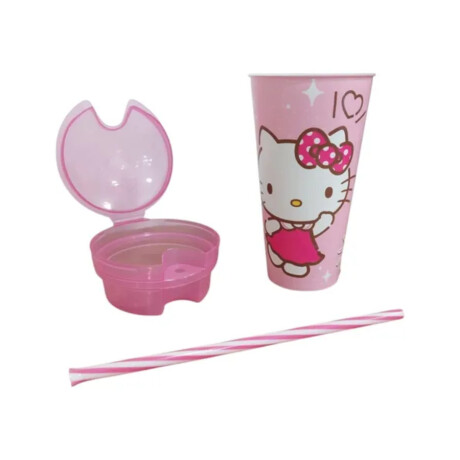 Vaso Plástico 2 en 1 Hello Kitty Vaso Plástico 2 en 1 Hello Kitty