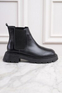 Bota Cuero Negro