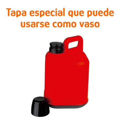 Bidón Térmico 5L Frio/Calor Tapa Manija Reforzada Portátil Rojo