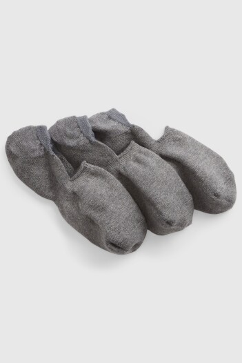 Medias No Show Pack X3 Hombre Grey