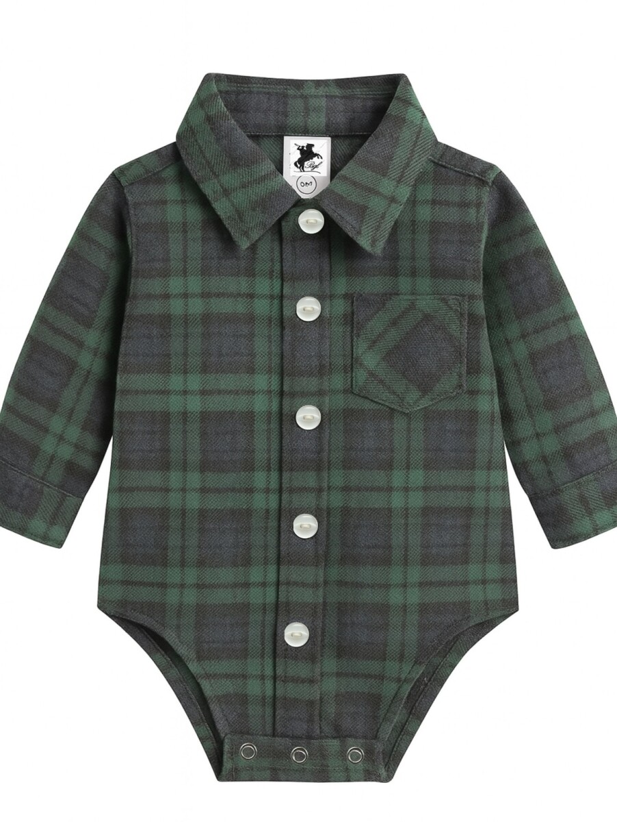 Camisa Body Viyela - VERDE 