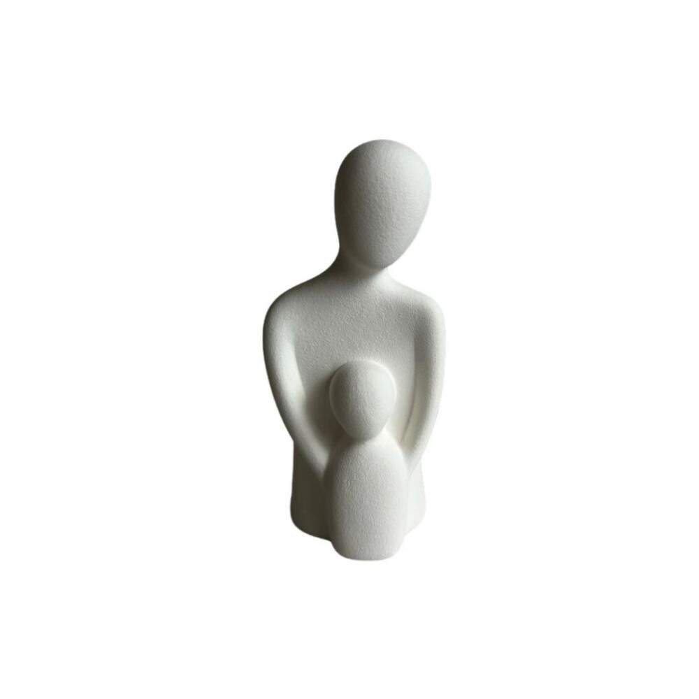 Adorno Decorativo de Cerámica Padre e Hijo